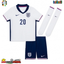 Camisa de Futebol Inglaterra Jarrod Bowen #20 Equipamento Principal Infantil Europeu 2024 Manga Curta (+ Calças curtas)